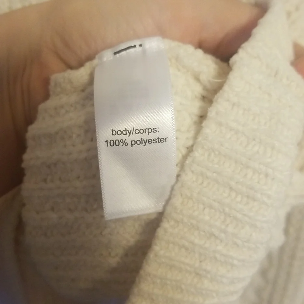 Maurice's ivory/white pullover knitted sweater size Large. - Picture 6 of 7